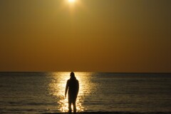 佇む浜辺