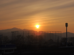 PM2.5の中の夕日