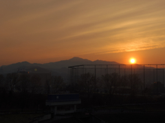 PM2.5の中の夕日