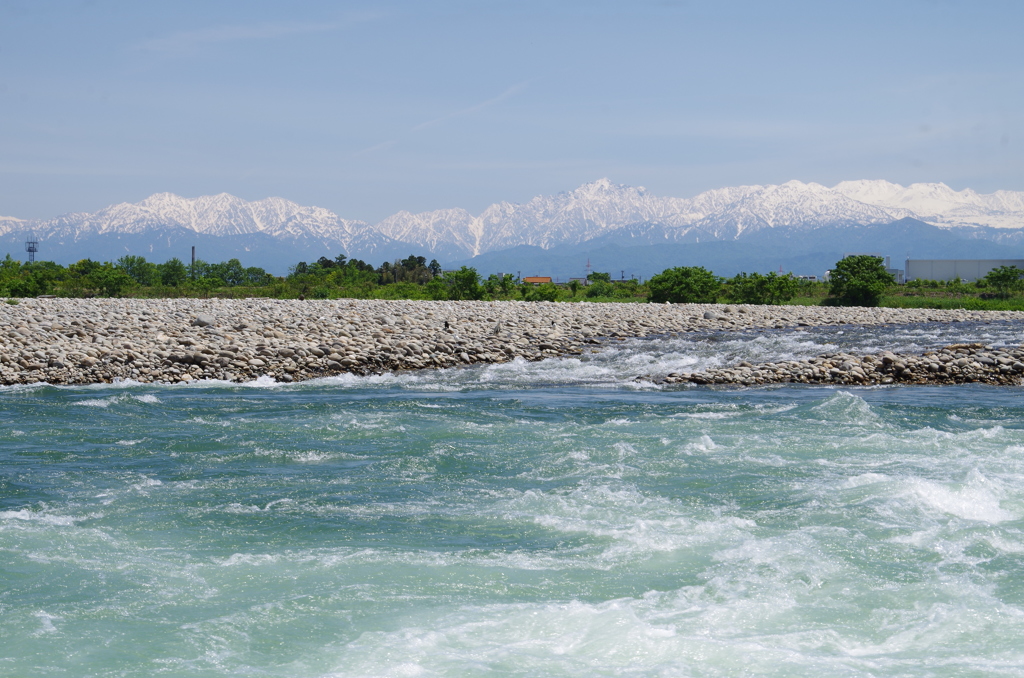 神通川と立山連峰