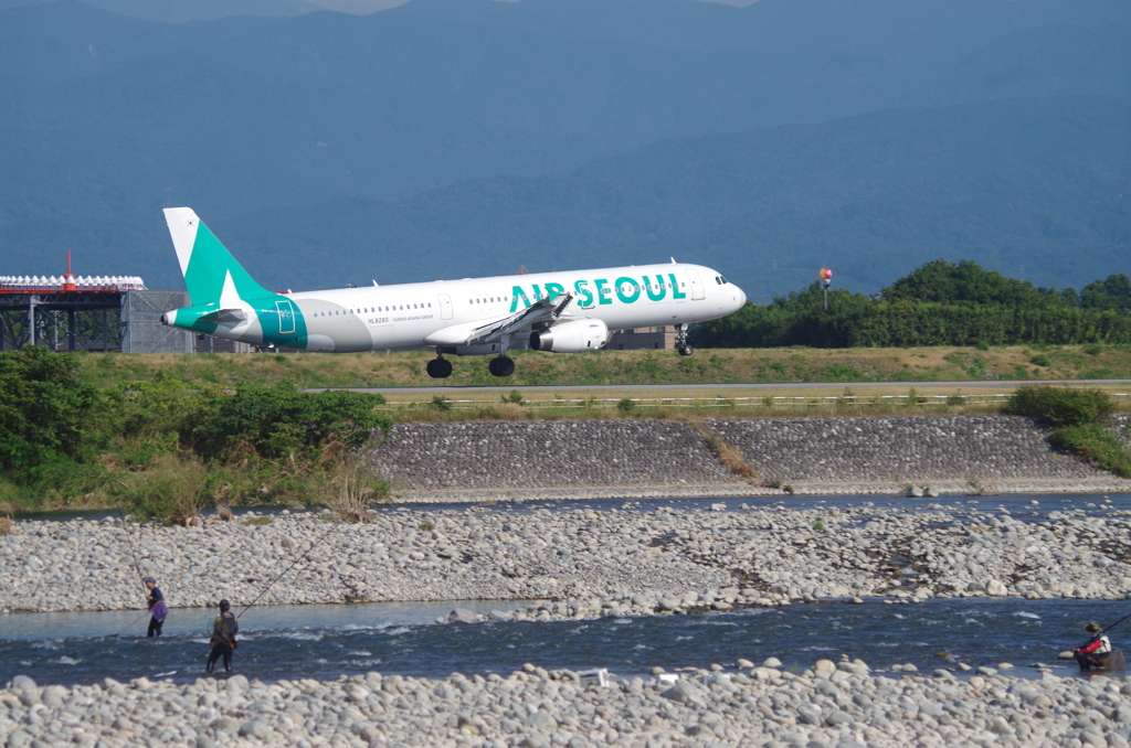 釣り人@富山空港