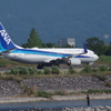 空港横で鮎釣り