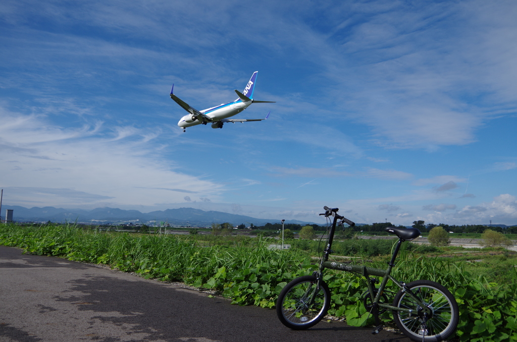 富山空港にて