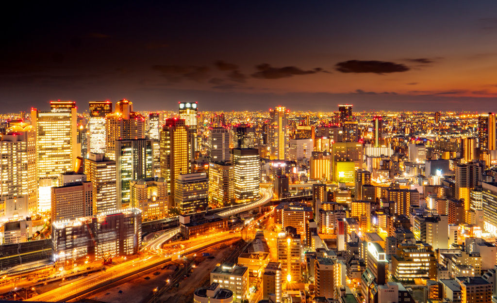 大阪の夜景はすばらしい