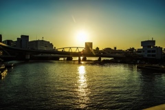 夕陽に別れを告げて