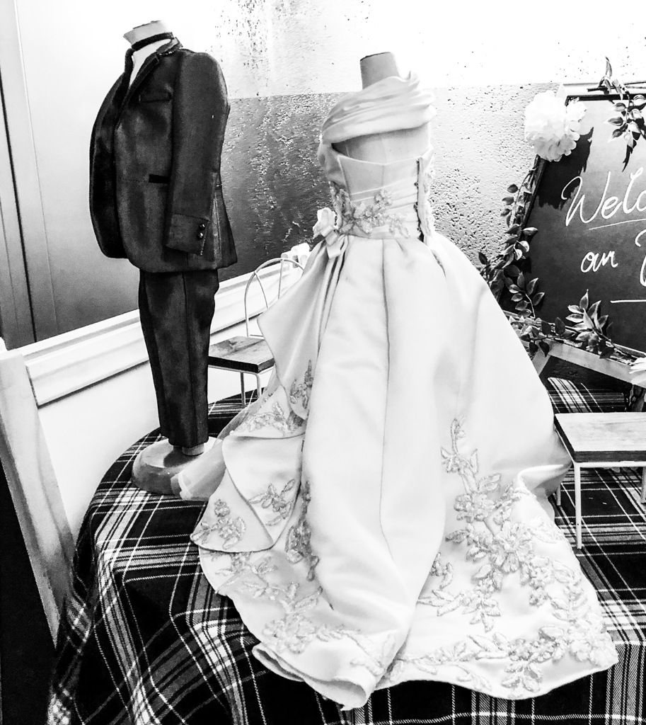 a wedding dress
