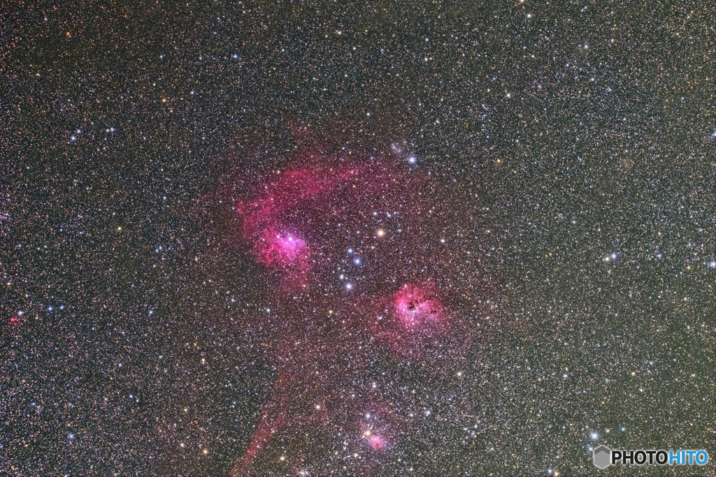 ぎょしゃ座　まが玉星雲　(IC405  IC410)
