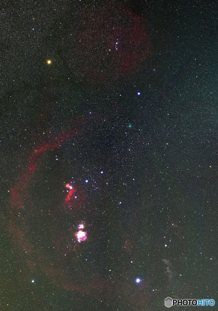オリオン座とアトラス彗星（2020M3）