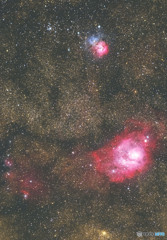 M8干潟星雲　M20三裂星雲　（再処理）