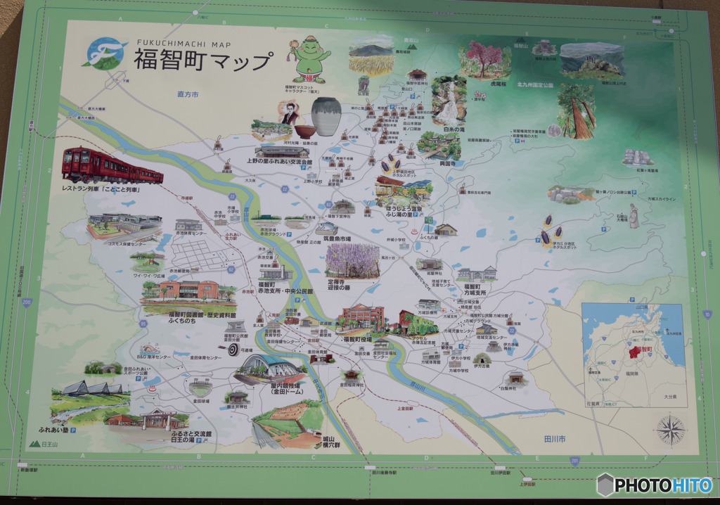 福智町　窯元地図