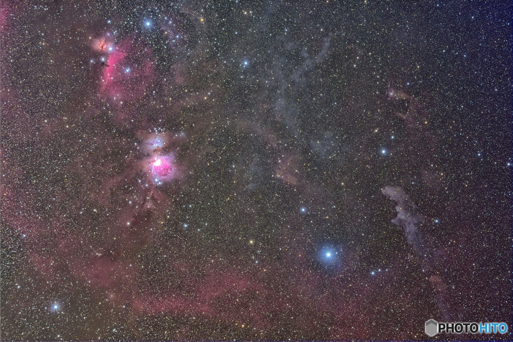 オリオン下半身の星雲たち　その1(再処理)