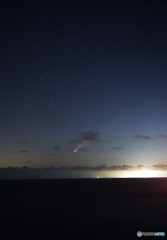 漁火とネオワイズ彗星