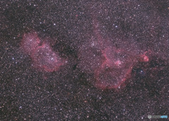 IC1848・IC1805（胎児星雲・ハート星雲）
