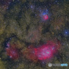 猫の手星雲　M8　M20　2022年（再処理 拡大）