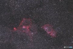 IC1805・IC1848（ハート・胎児星雲）