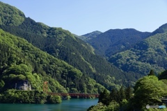 赤い吊り橋 神流湖