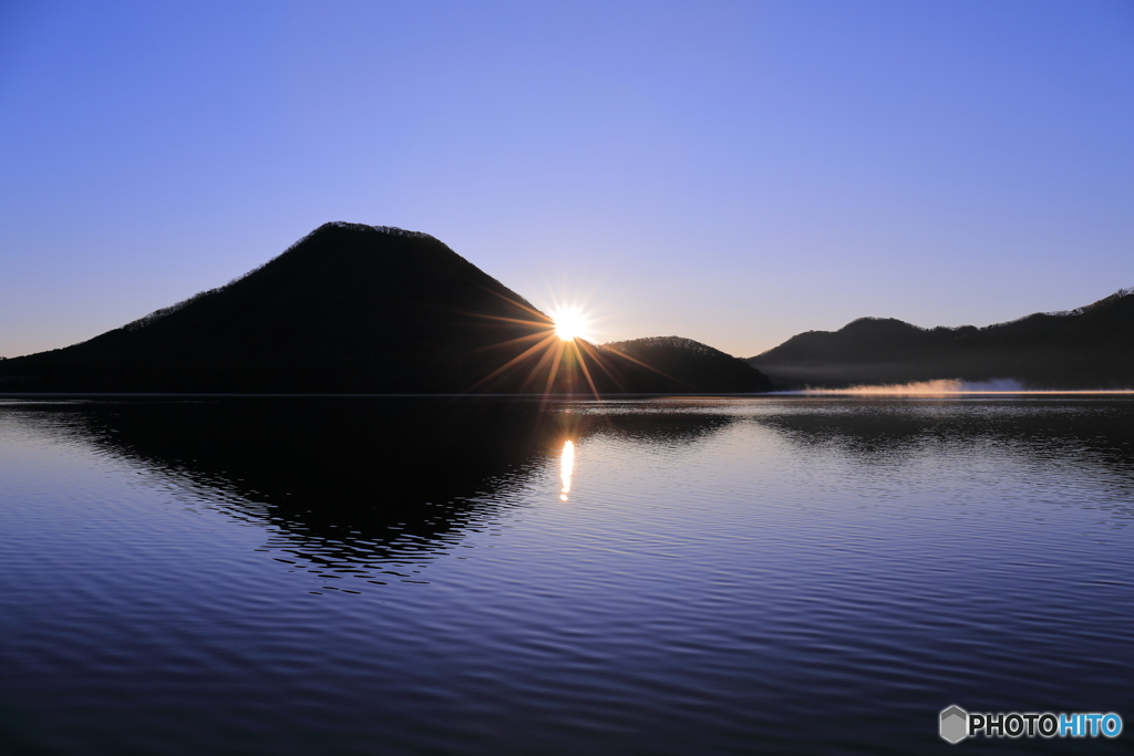 榛名湖の夜明け