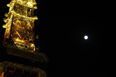 東京タワーと月　その3