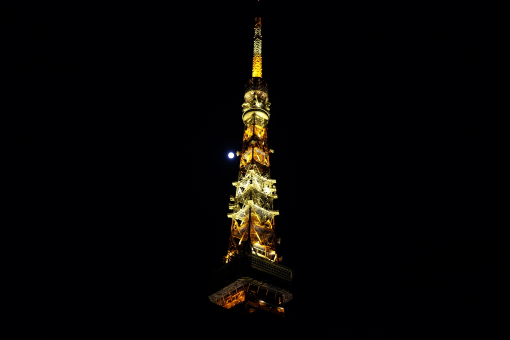 東京タワーと月　その1