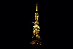 東京タワーと月　その1