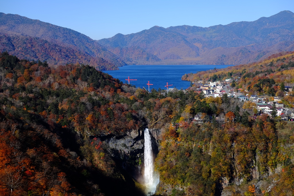 栃木県 日光 華厳滝 紅葉
