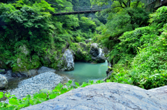 鳩ノ巣渓谷とつり橋