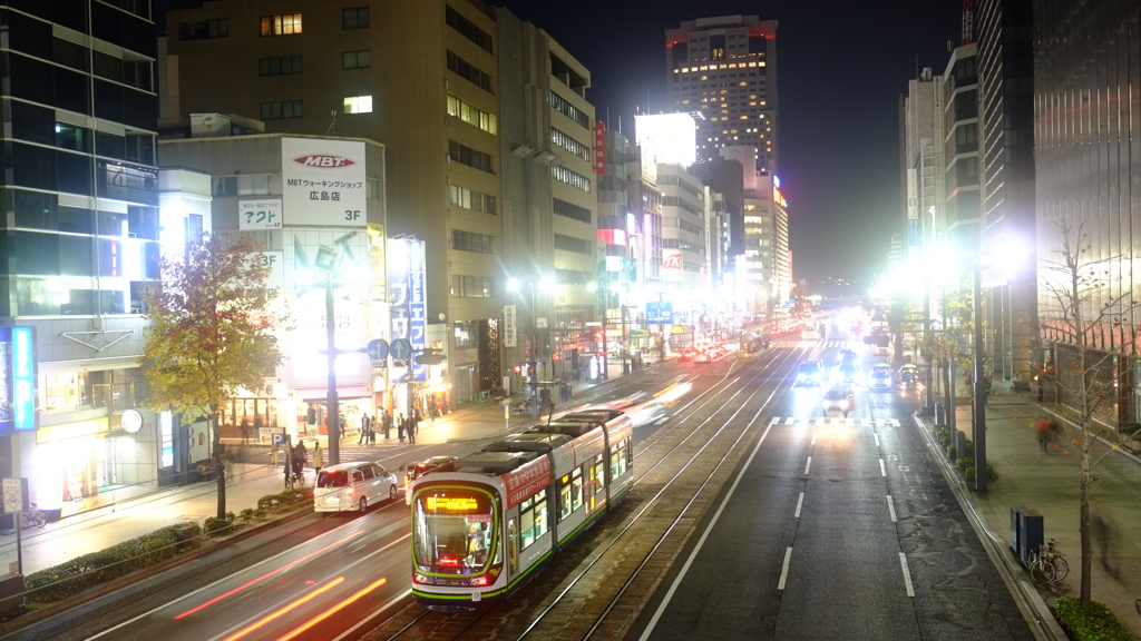 広島市街　袋町電停近辺