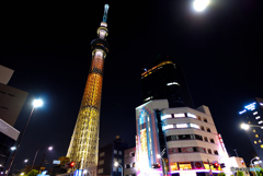 交差点からのスカイツリー
