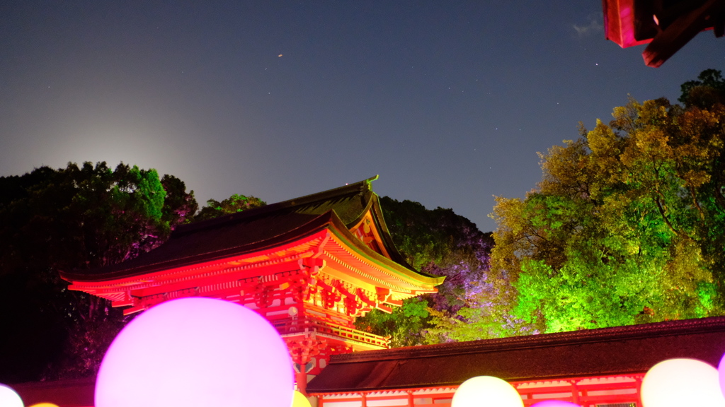 下鴨神社を照らす球体