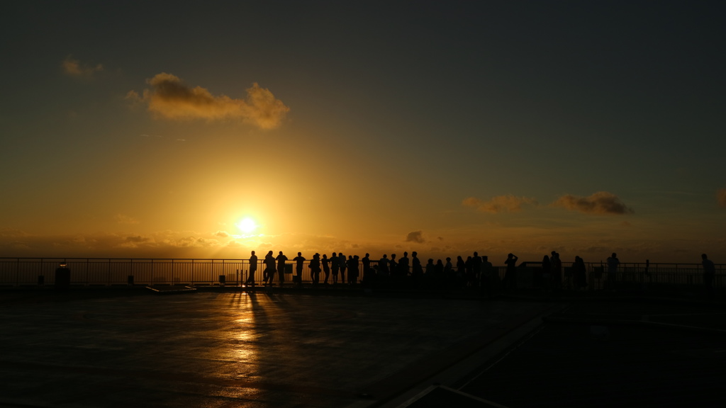 スカイデッキからの夕陽