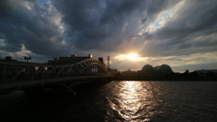 白鬚橋で見た夕陽