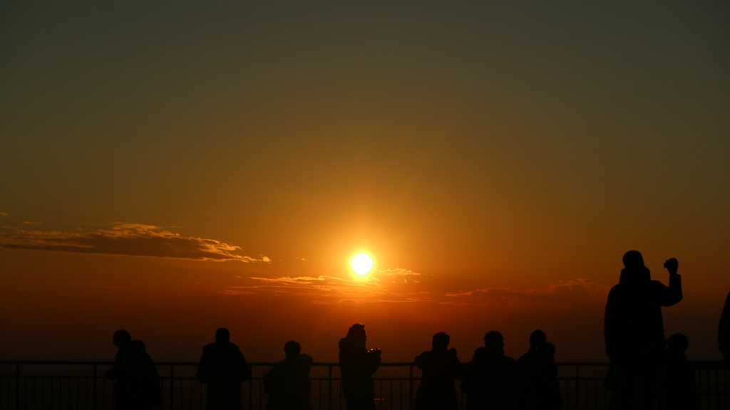 スカイデッキからの夕日　②