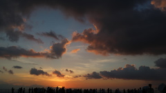 夕陽と雲