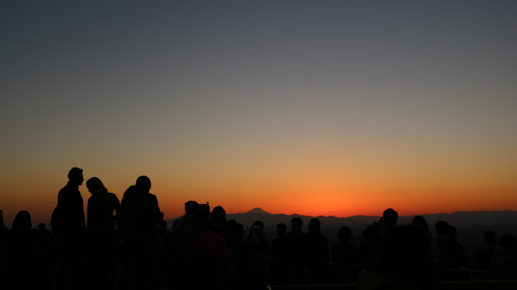 六本木ヒルズスカイデッキからの夕焼け