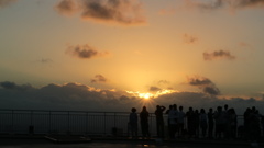 六本木ヒルズスカイデッキからの夕陽