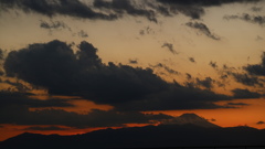 ある日の、六本木ヒルズスカイデッキから見た、夕焼けと富士山。