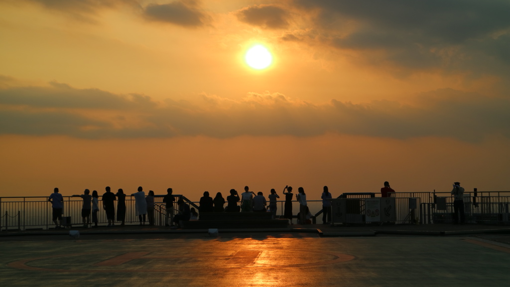 想い出の夕陽