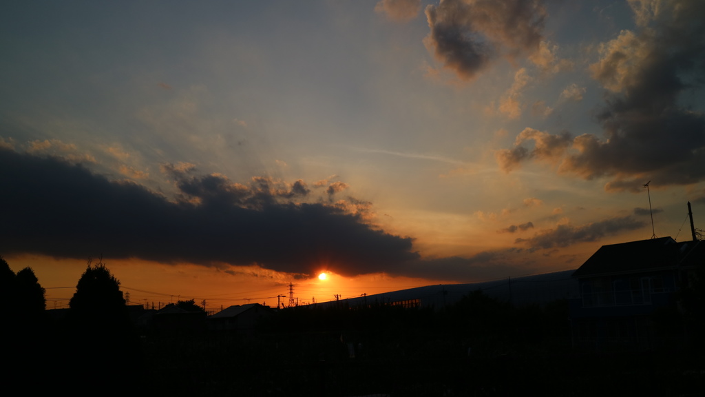 きょうの夕陽