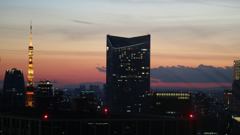 丸ビルからの夕焼け