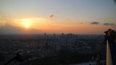 ある日の、夕陽と夕焼け