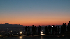 富士山の見える　スカイデッキからの夕景