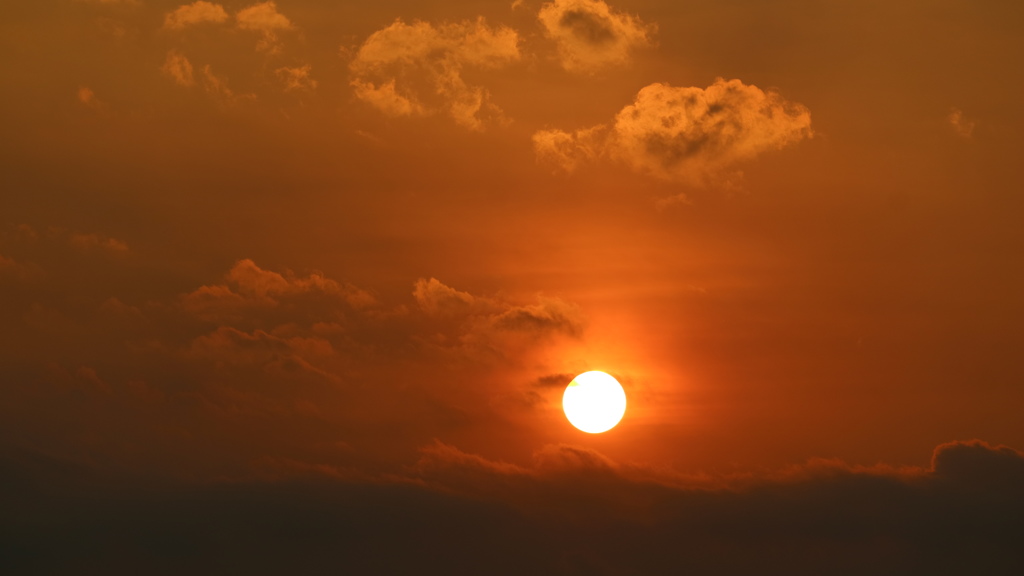 六本木ヒルズスカイデッキから見た夕陽