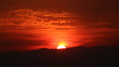 沈みゆく　夕陽