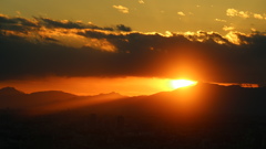 スカイデッキからみた夕陽