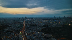 夕景の東京の街並み