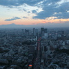 富士山の見える夕景