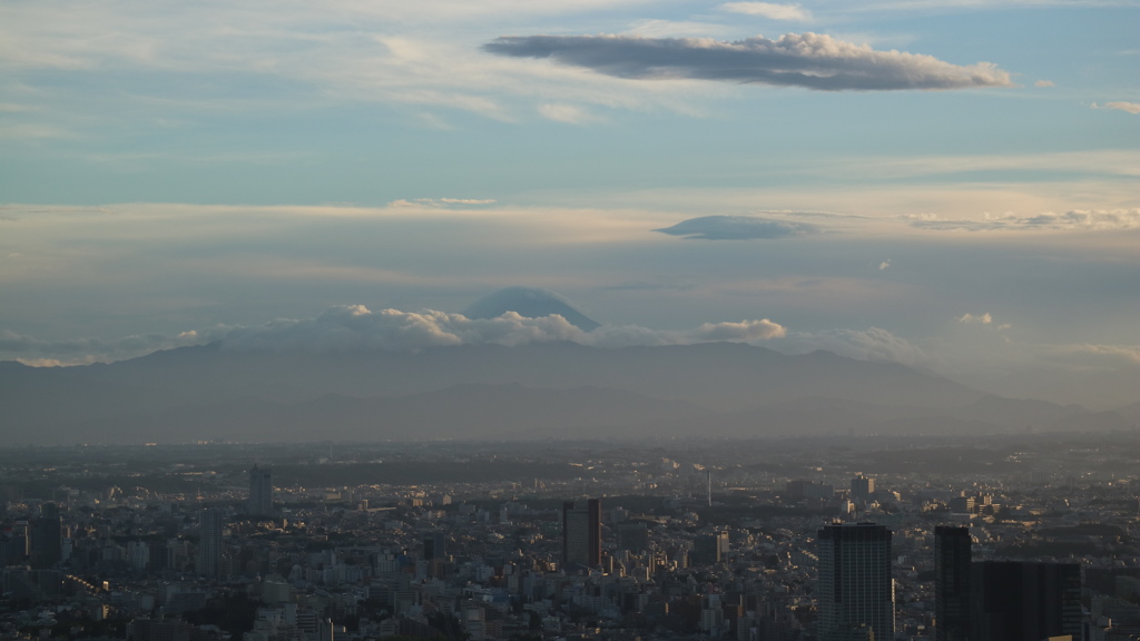 六本木ヒルズから見た　富士山