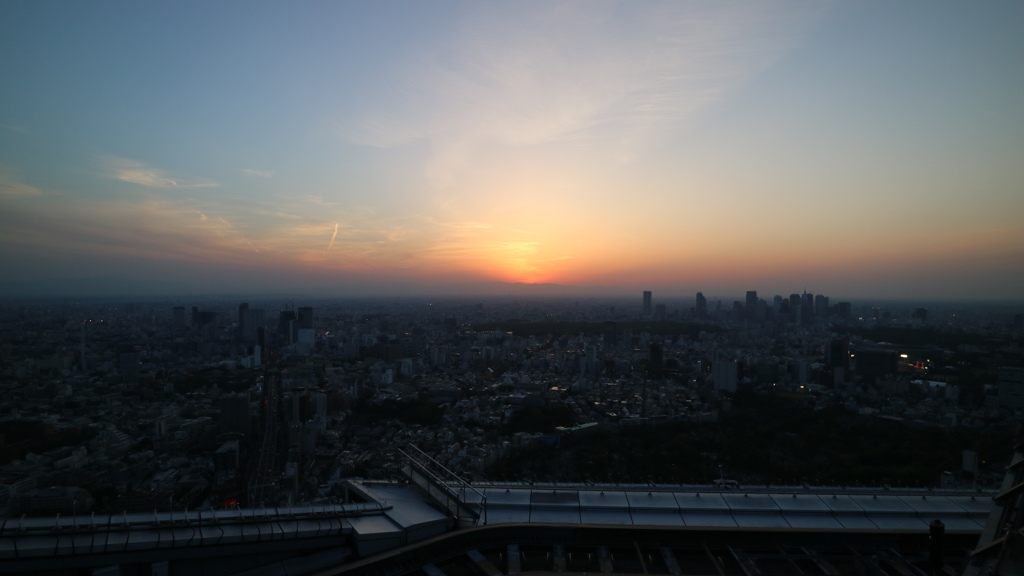 夕陽が沈んだ瞬間