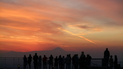 富士山と夕焼け