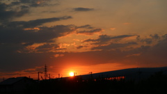 きょうの夕陽